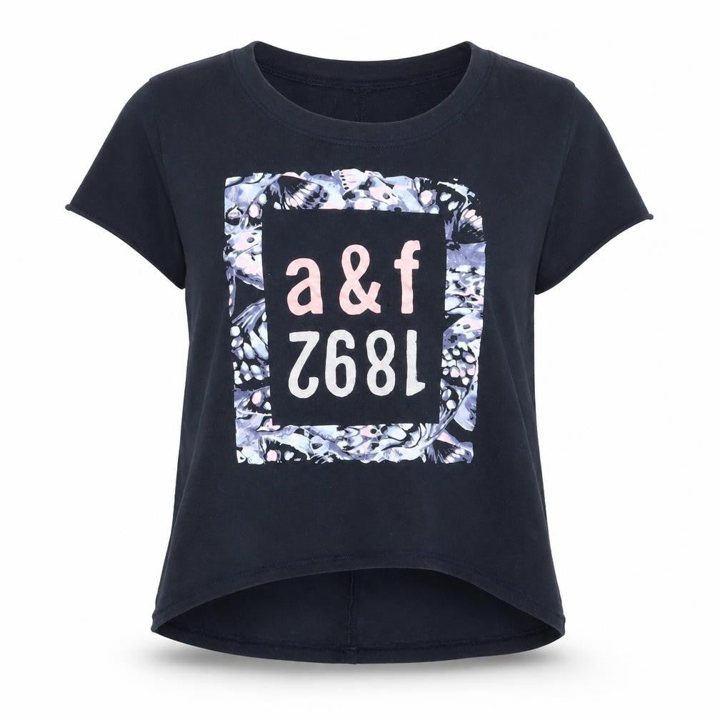 Abercrombie & Fitch Teens Black Crew Neck T-Shirt Size 10