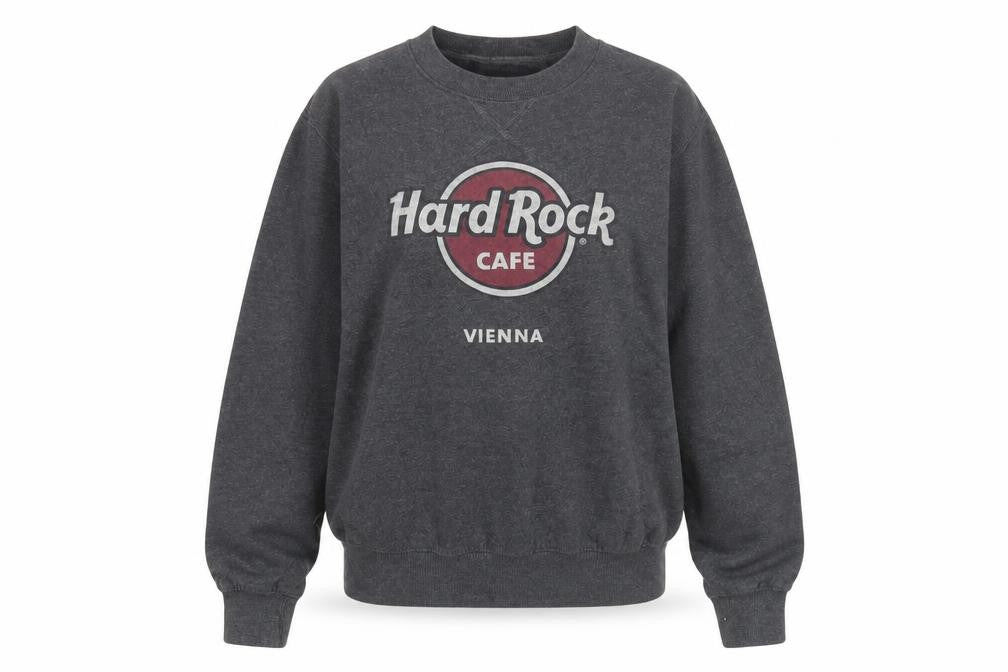 Hard Rock Cafe Grey Unisex Sweatshirt, Size S, Pullover