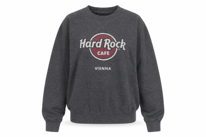 Hard Womens Rock Cafe Grey Sweatshirt, Pullover Size S,