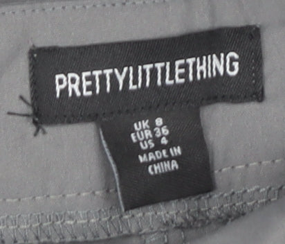 PrettyLittleThing Women's Grey Trousers, Size 8