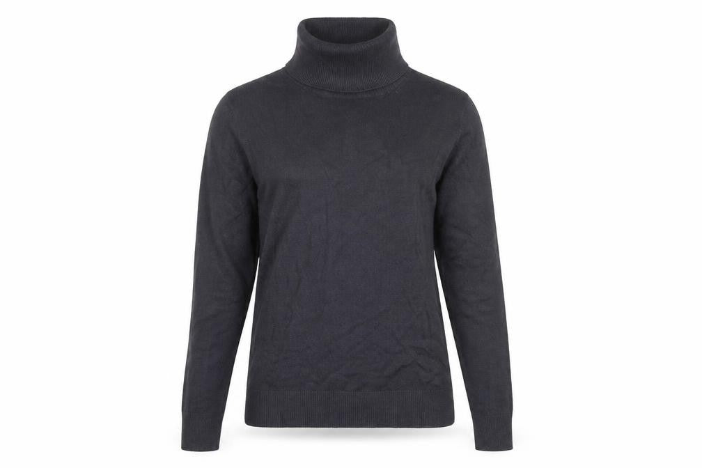 Marks & Spencer Women's Blue Roll Neck Jumper Size 8