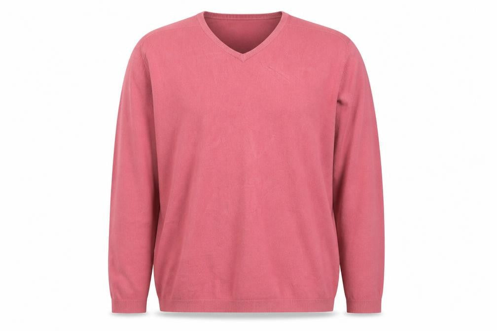 Marks & Spencer Men's Pink V-Neck Pullover 2XL Jumper