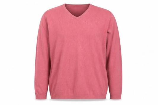 Marks & Spencer Men's Pink V-Neck Pullover 2XL Jumper