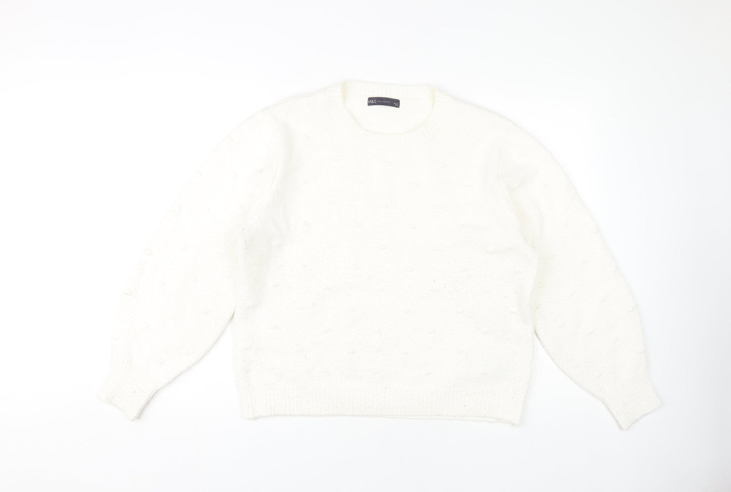 Marks and Spencer Women's White Pullover Jumper L