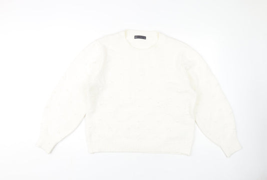 Marks and Spencer Women's White Pullover Jumper L