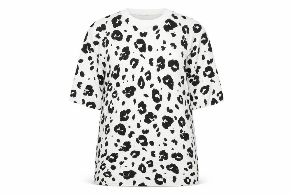 Marks & Spencer Women's M White Animal Print T-Shirt