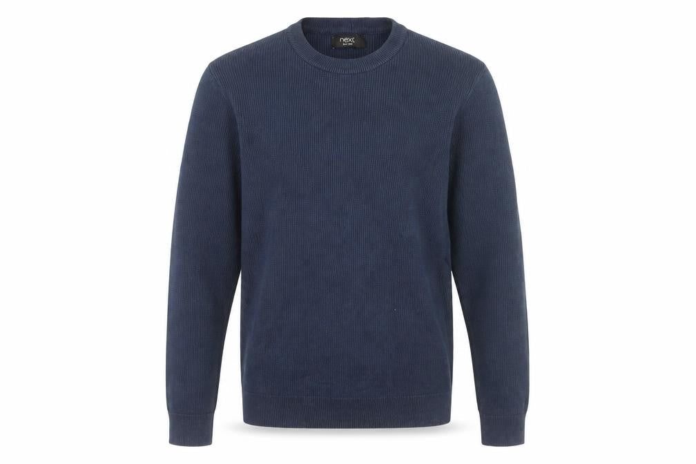 Next Men's Blue Cotton Pullover Jumper Size S