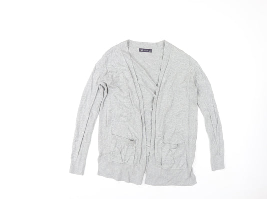 Marks and Spencer Grey Women's Open Front Cardigan, Size 10, Cotton