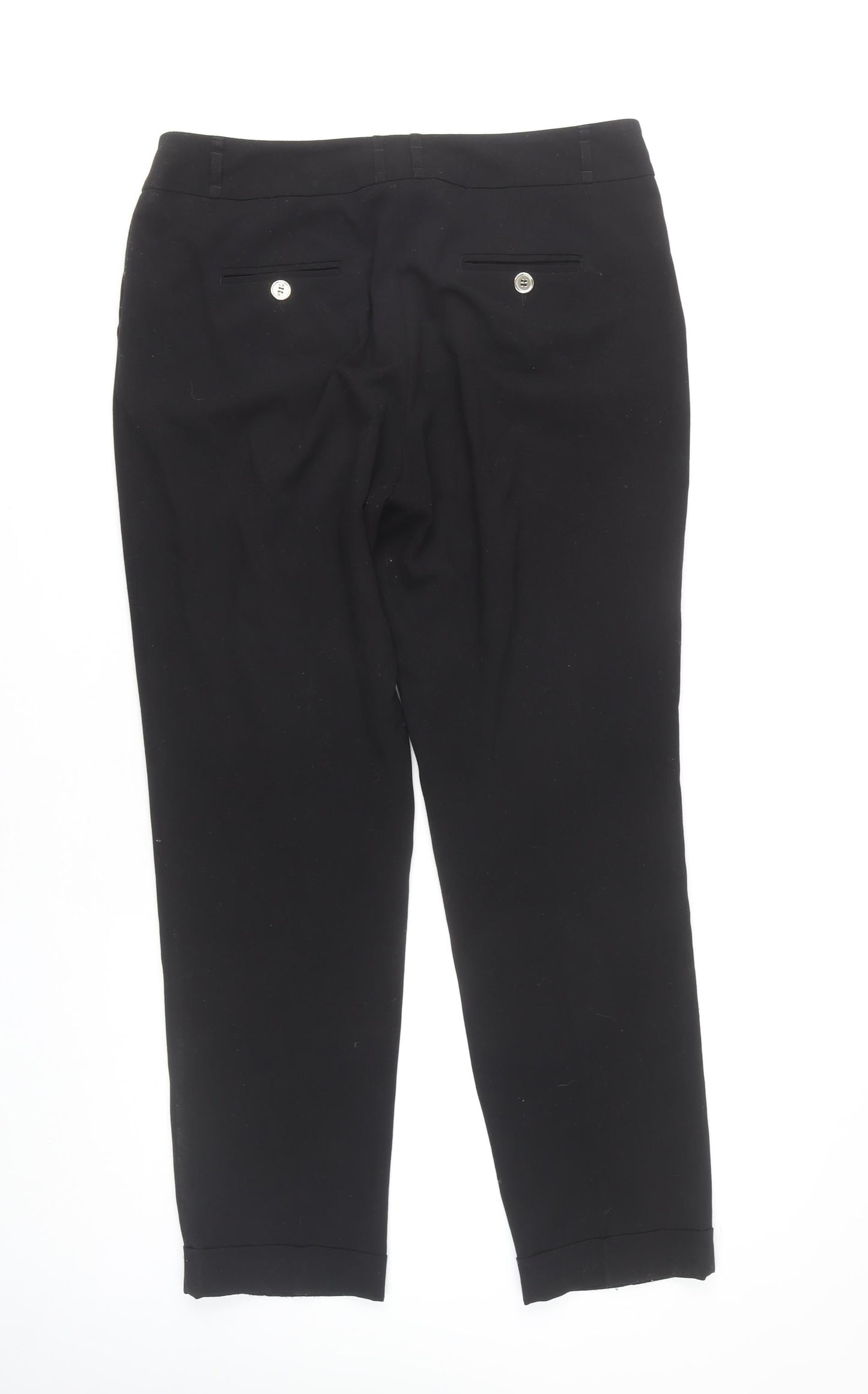 M&Co Women's Black Trousers Size 14, Regular Fit