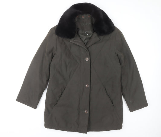 Berkertex Women's Green Mid-Length Coat Size 10-12