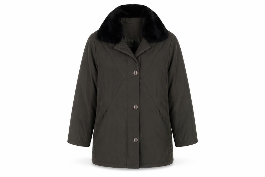 Berkertex Women's Green Mid-Length Coat Size 10-12