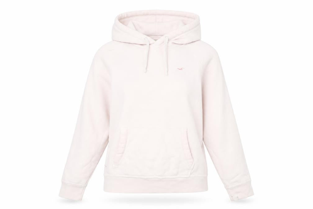 Hollister Women's Beige Hoodie M, 70% Cotton, 30% Polyester