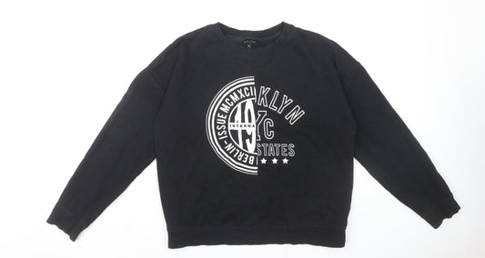 New Look Women's Black Pullover Sweatshirt Size 14