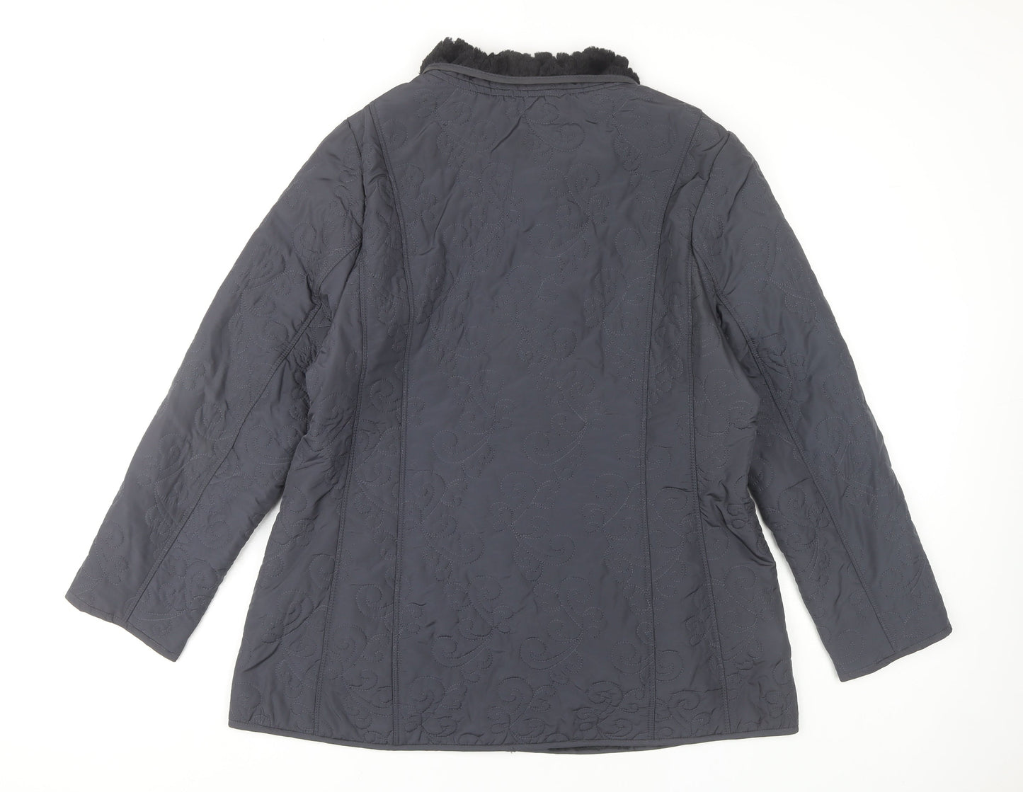 TIGI Women's Black Quilted Coat Size 14