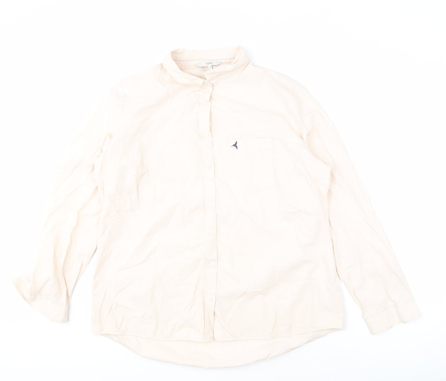 Next Women's Beige Button-Up Shirt Size 18