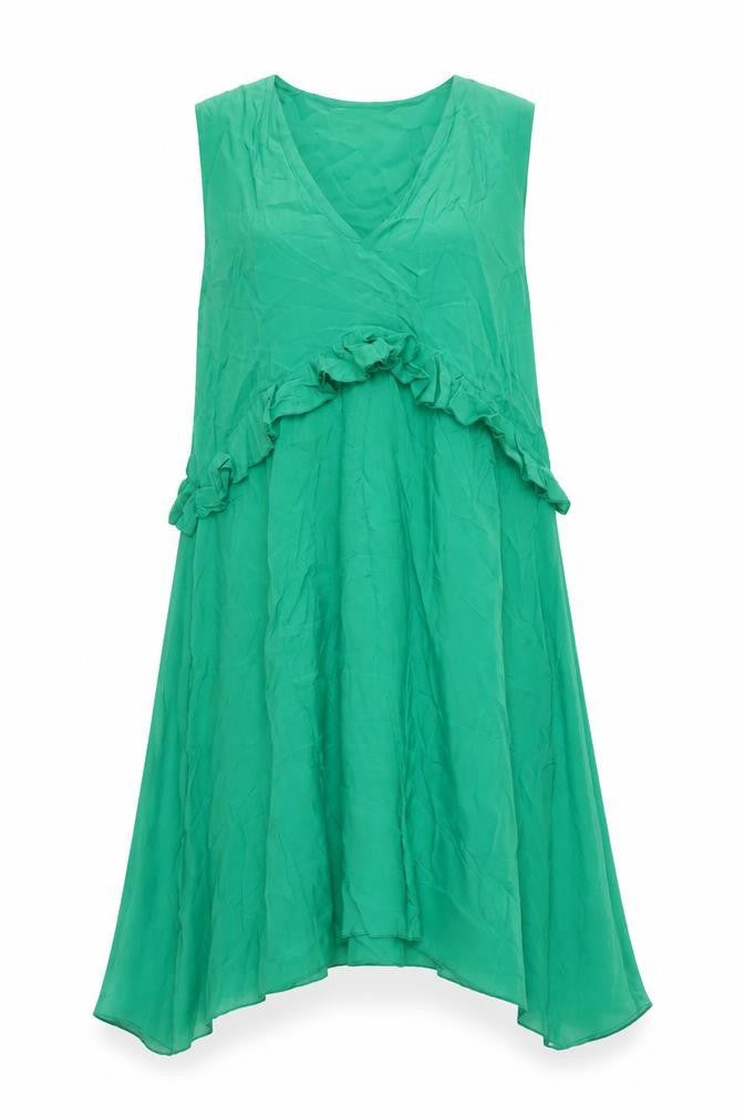 La Fée Maraboutée Women's Green Asymmetric Dress - Size 10