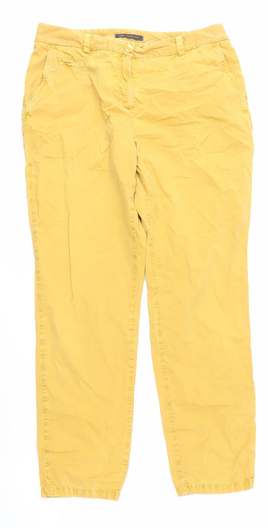 Marks and Spencer Women's Yellow Trousers Size 12