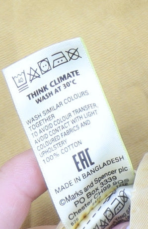 Marks and Spencer Women's Yellow Trousers Size 12