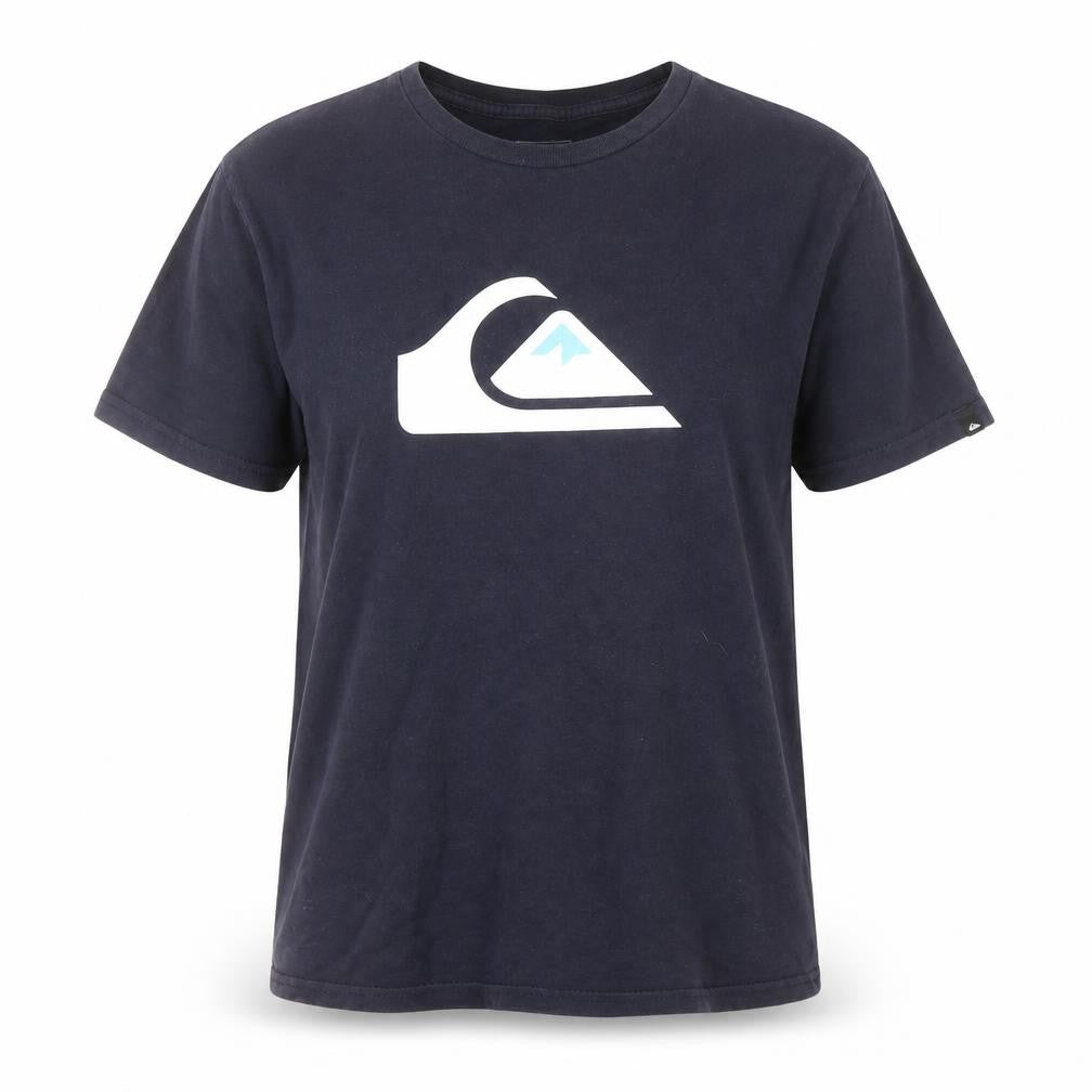 Quiksilver Black T-Shirt Unisex Size 4 Crew Neck Casual