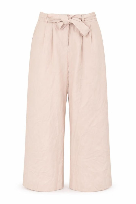 ASOS Women's Beige Wide-Leg Trousers, Size 8