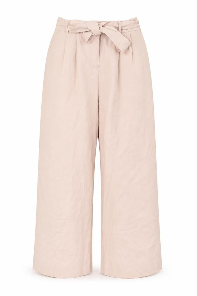 ASOS Women's Beige Wide-Leg Trousers, Size 8