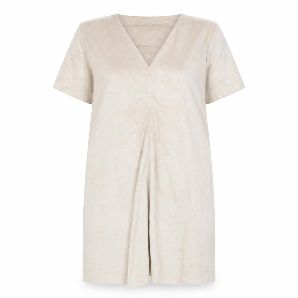 Zara Basic Women Beige XS Midi Dress V-Neck
