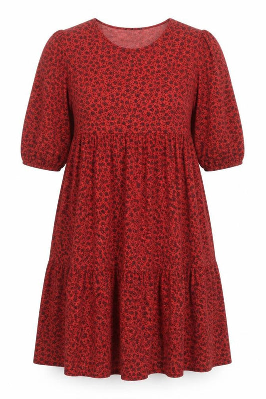 Zara Women's Red Floral Dress Size L