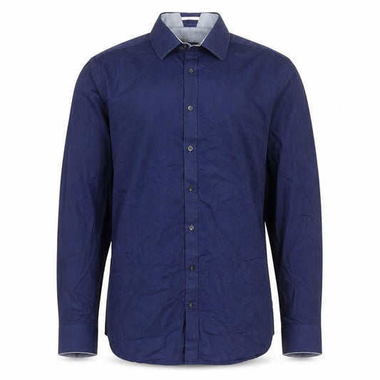 Harry Brown Men's Blue Regular Fit Casual Shirt