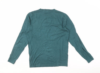 Zara Men's Green Pullover, Size M, Casual Jumper