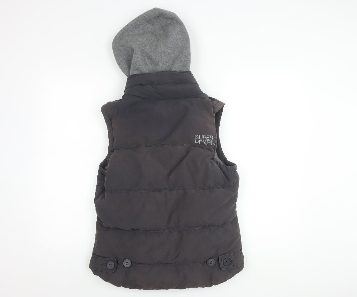 Lupeyard Women's Black Hooded Puffer Gilet L