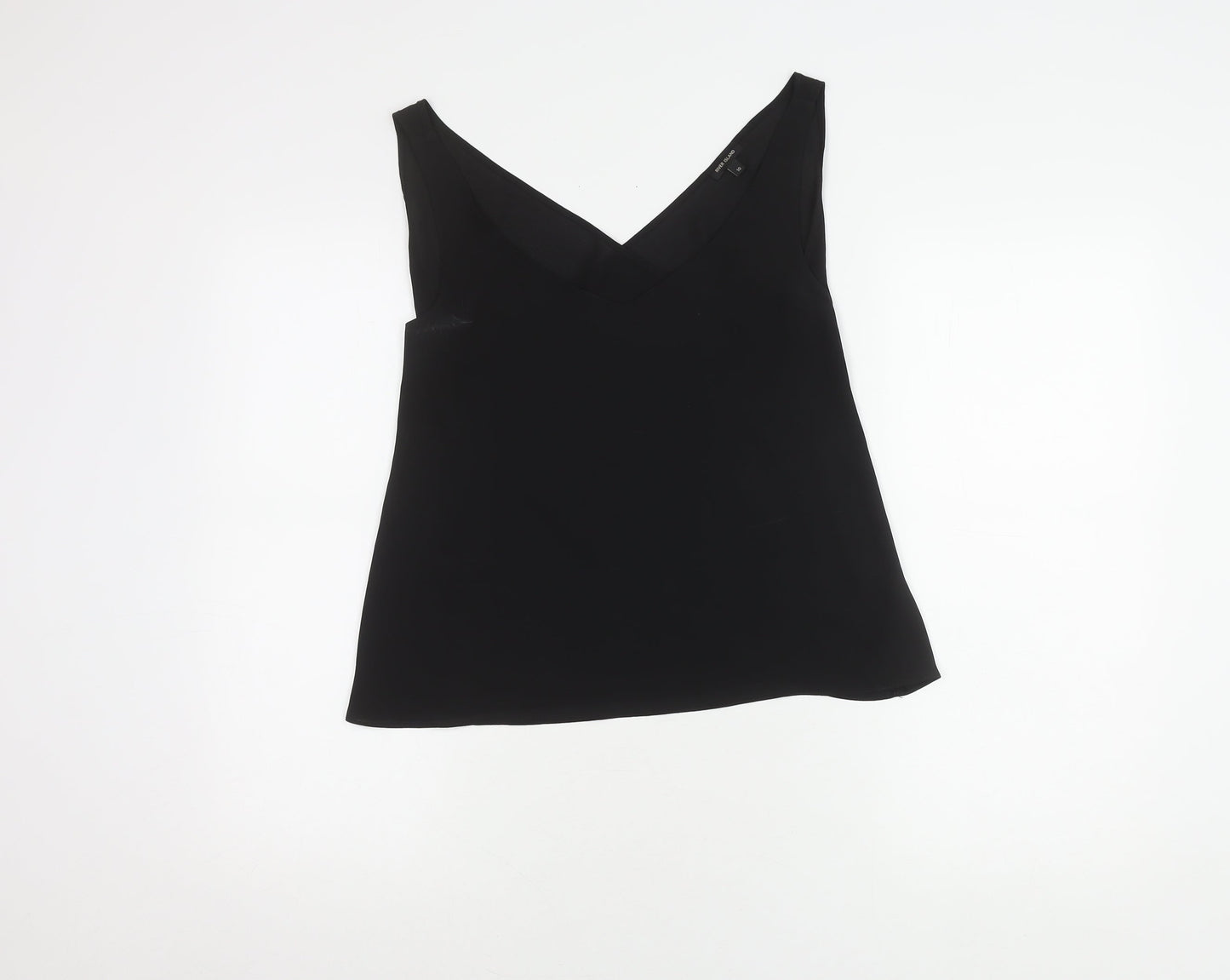 River Island Women's Black Wrap Tank Top Size 10