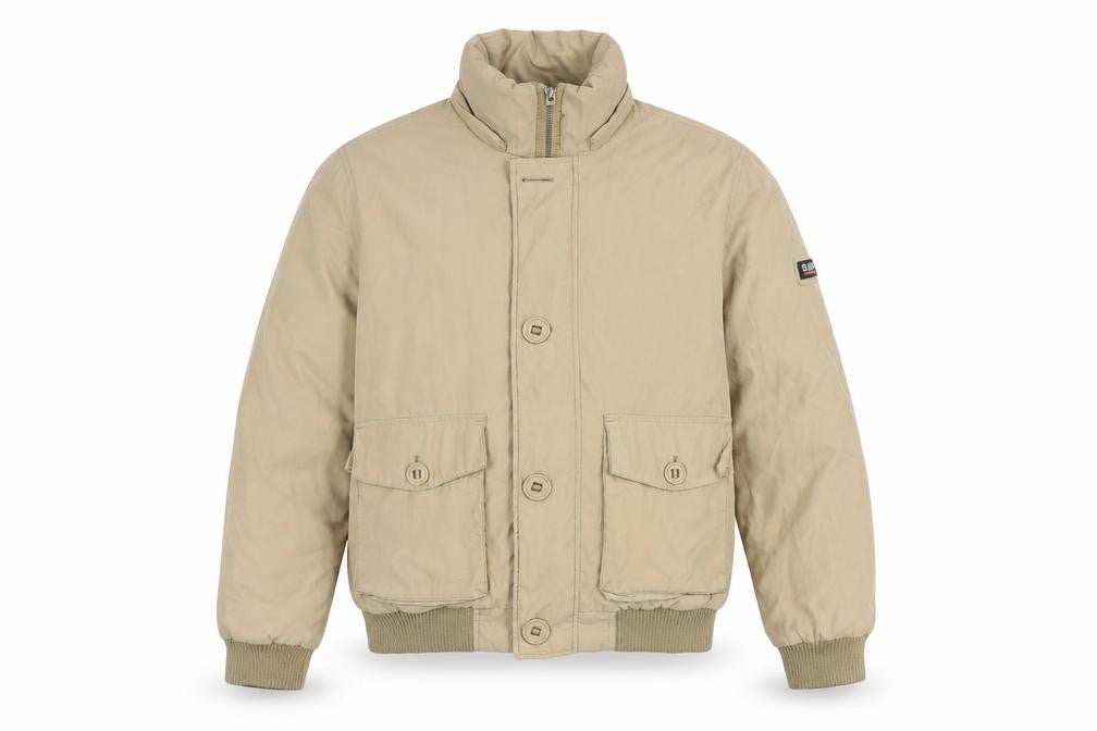 SLAM Men's Beige Bomber Jacket S - Casual Retro Style