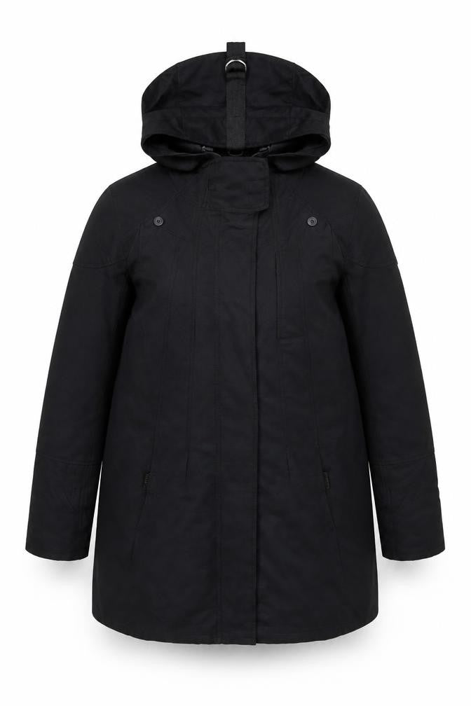 Zara Unisex Black Polyester Hooded Jacket S