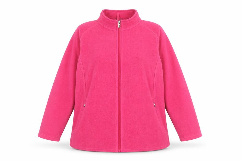 Bonmarché Women's Pink Fleece Zip Sweatshirt, Size 16