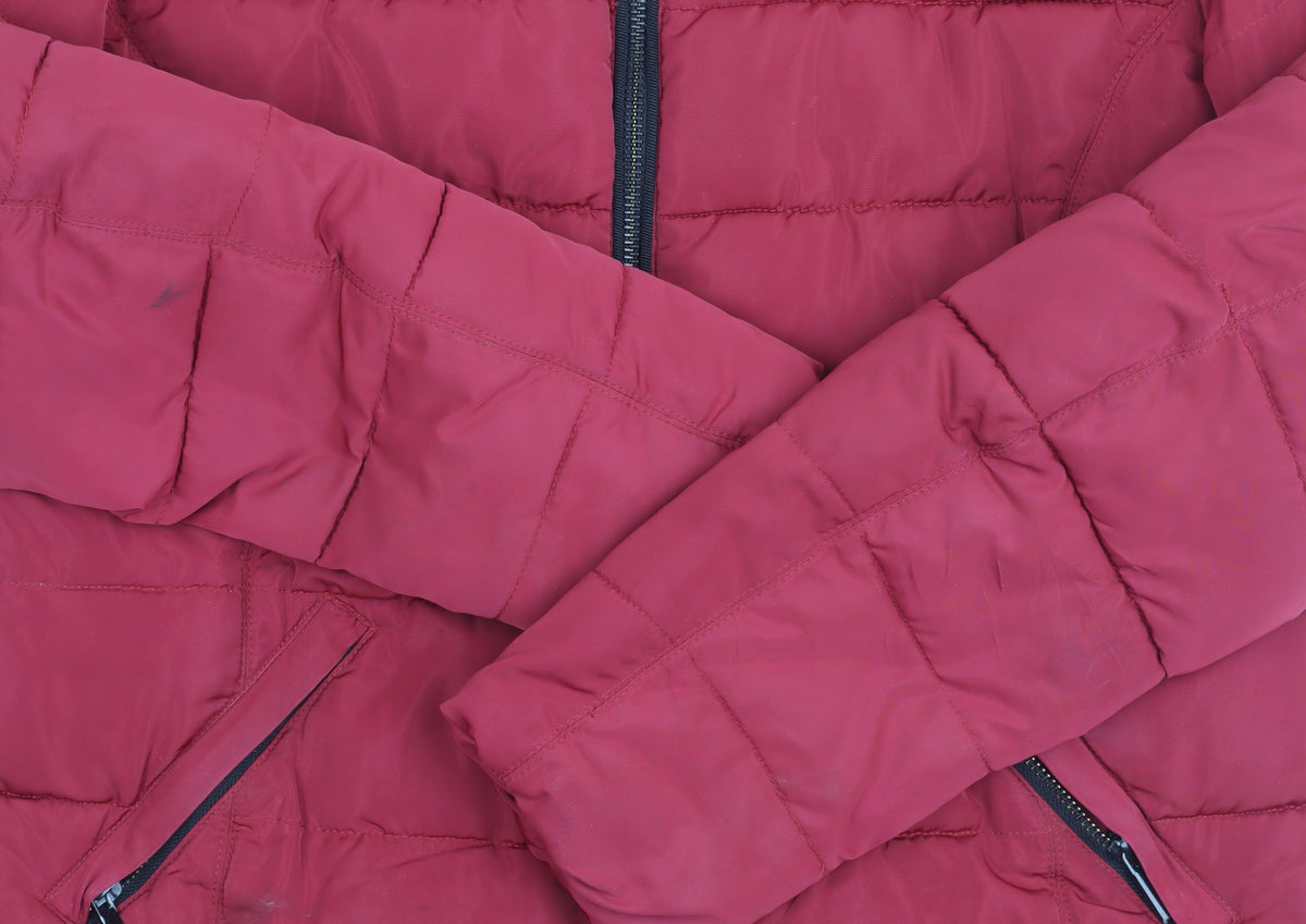 Mango Women's Red Puffer Jacket Medium Casual Style