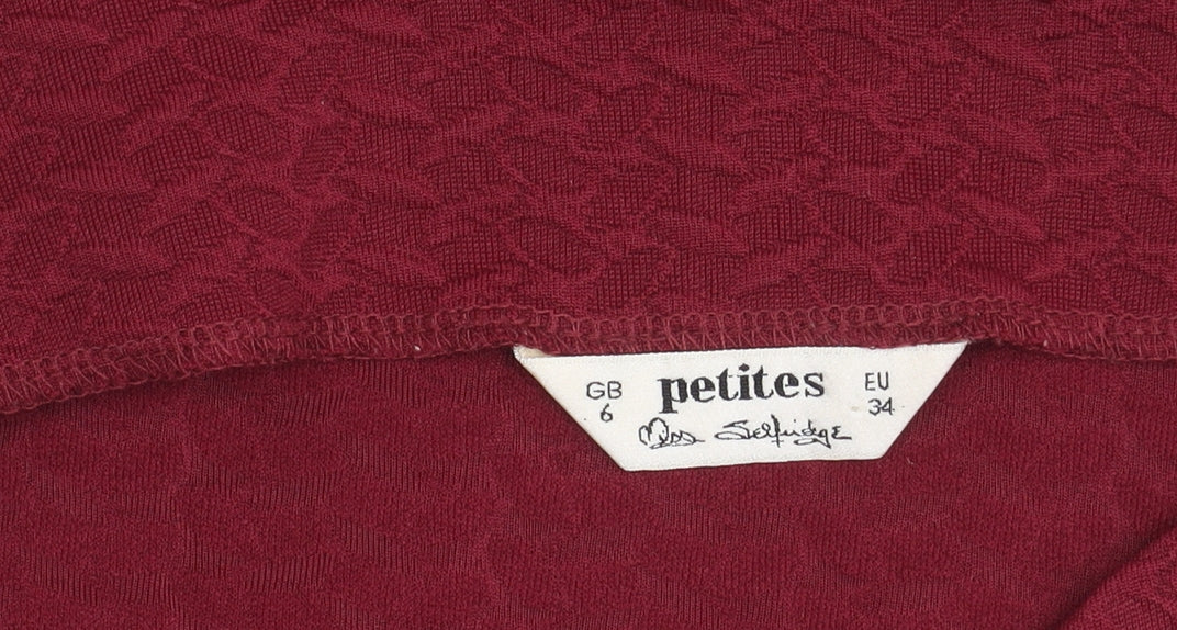 Miss Selfridge Women's Red Bodycon Dress Size 6 Petites