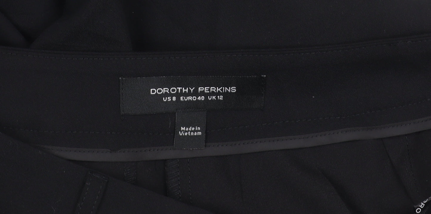 Dorothy Perkins Black Women's Straight Trousers Size 12