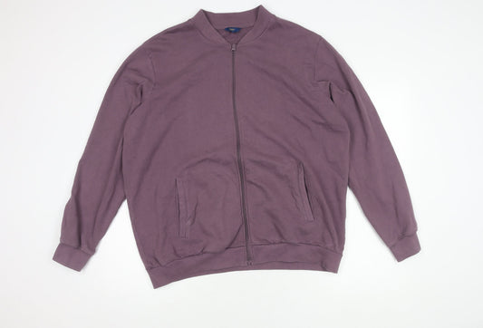 Cotton Traders Men's Purple XL Bomber Jacket