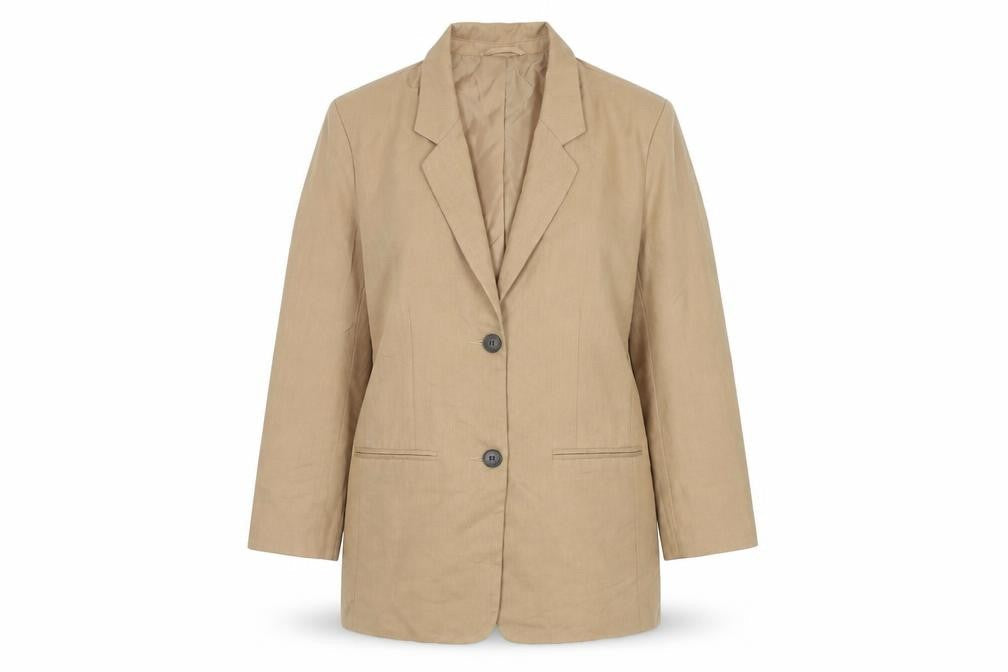 ASOS Women Beige Blazer Size 4 Two-Button