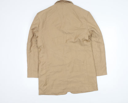 Back view of ASOS Women Beige Blazer, size 4, Two-Button
