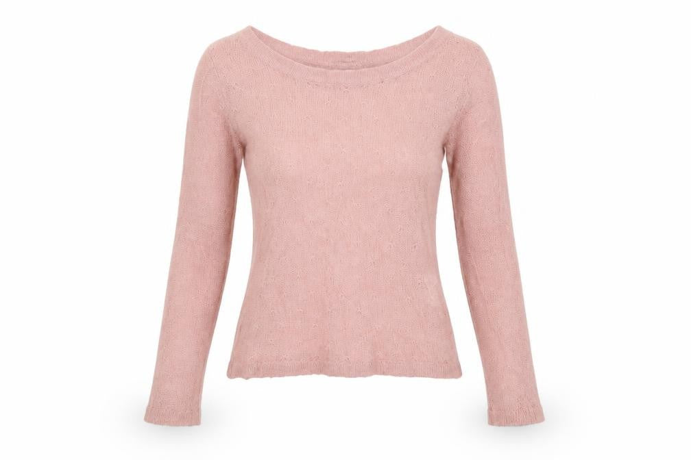 VILA Clothes Women's Pink Boat Neck Jumper L