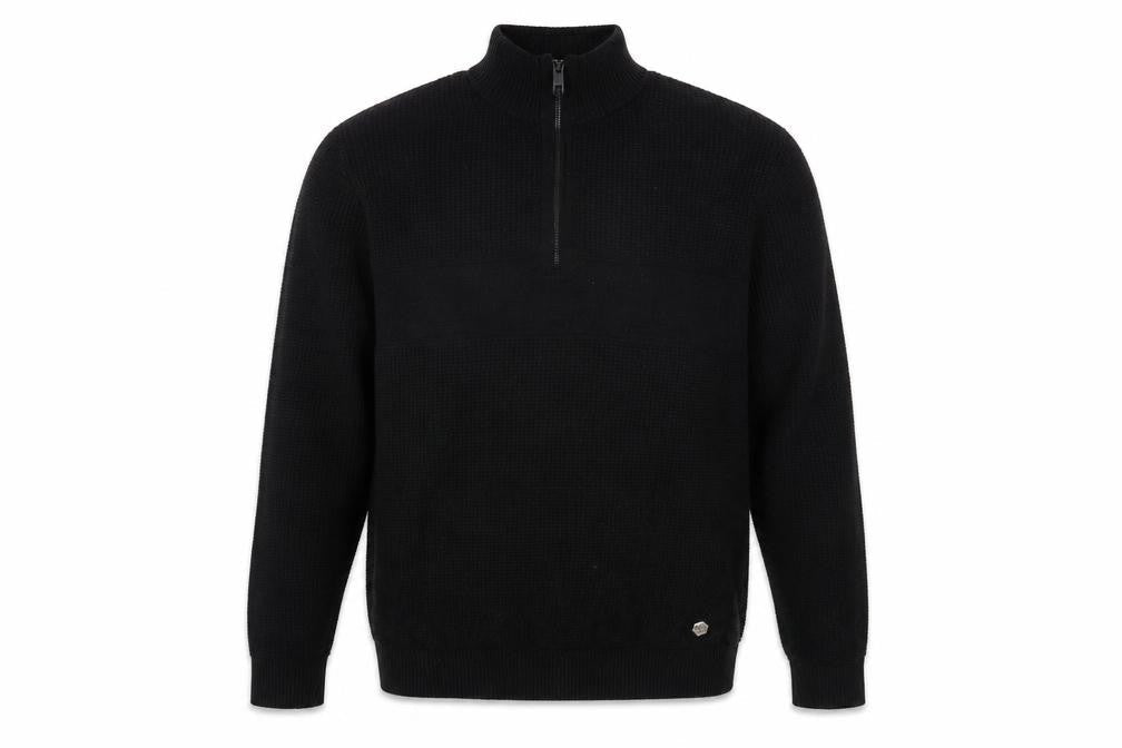Jeff Banks Men's Black M Waffle-Knit Jumper