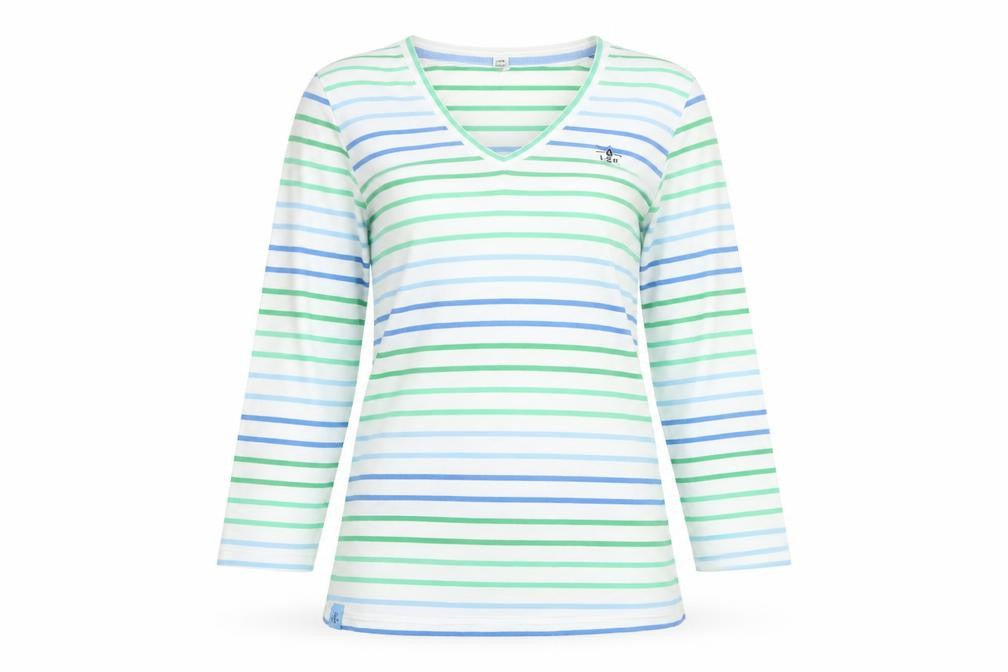 Lighthouse Women's Striped Long Sleeve T-Shirt Size 10