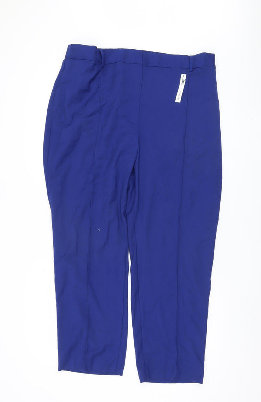 Marks and Spencer Women Blue Trousers UK 20