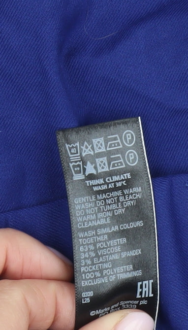 Marks and Spencer Women Blue Trousers UK 20