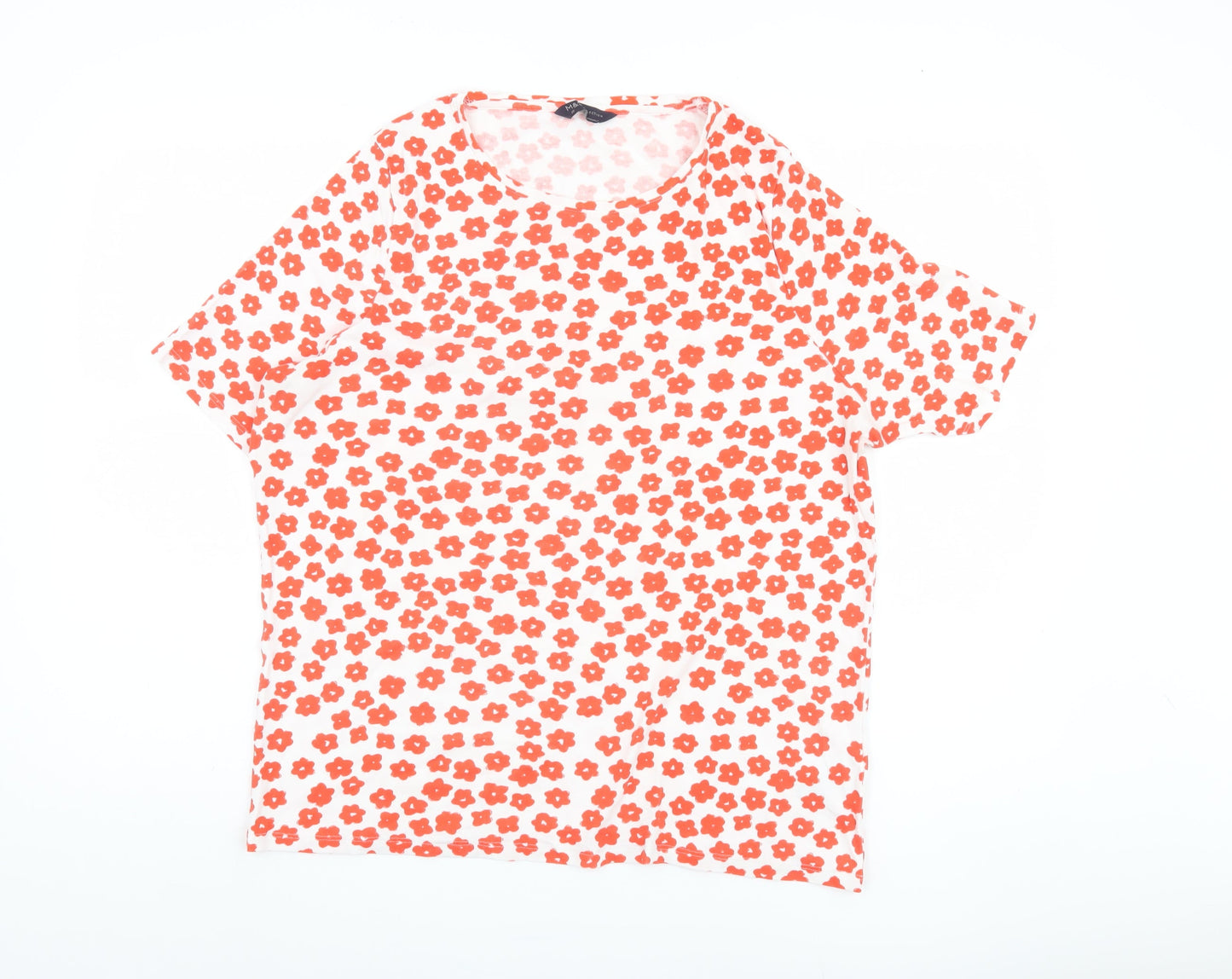 Marks and Spencer Women's Floral Cotton T-Shirt Size 8