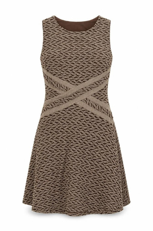 ECI New York Brown Women's Sleeveless A-Line Dress Size 14