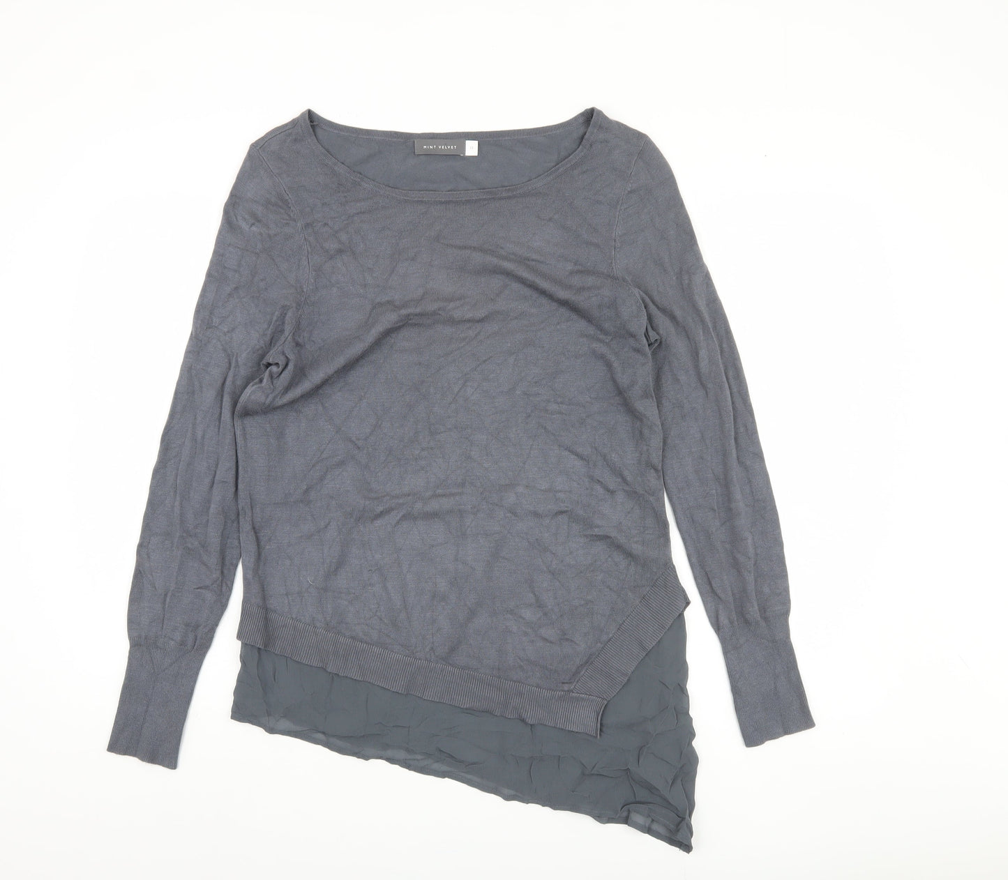 Mint Velvet Women's Grey Jumper, Size 12, Lightweight Knit