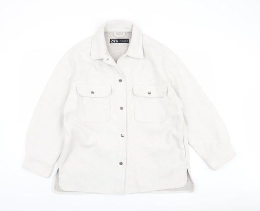 Zara Women’s Grey Button Jacket Size 12