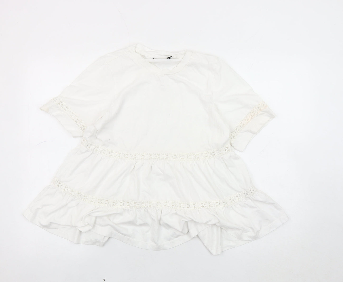 ASOS DESIGN Women's White Cotton Tunic, Size 6